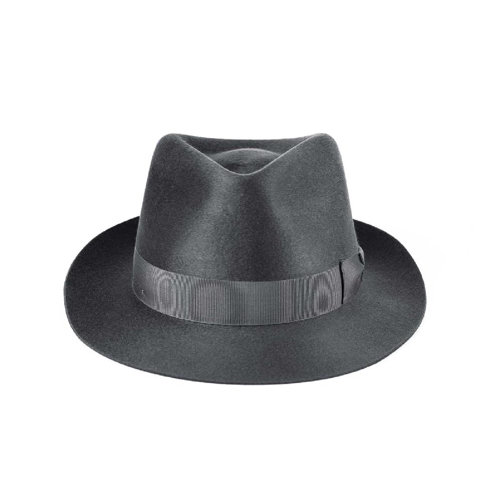 Rubinacci Fedora In Cashmere Fumo