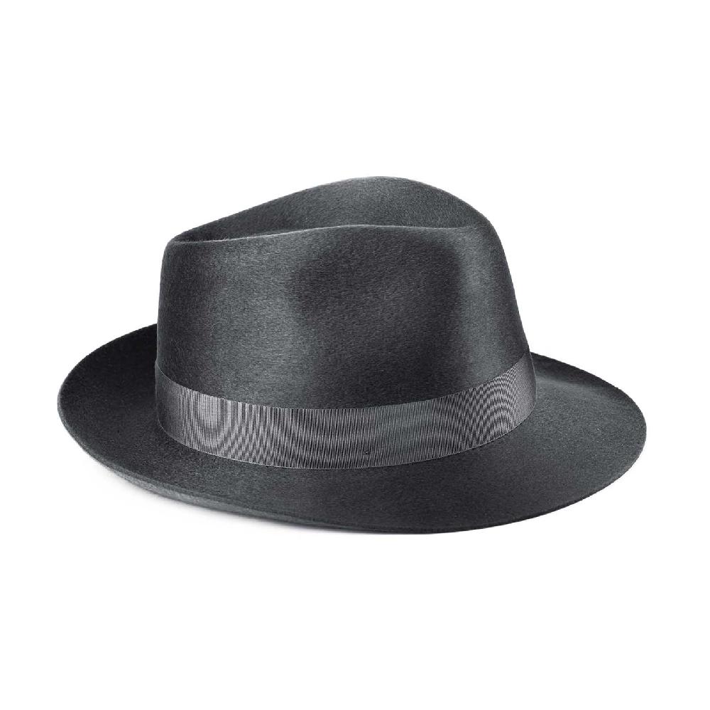 Rubinacci Fedora In Cashmere Fumo