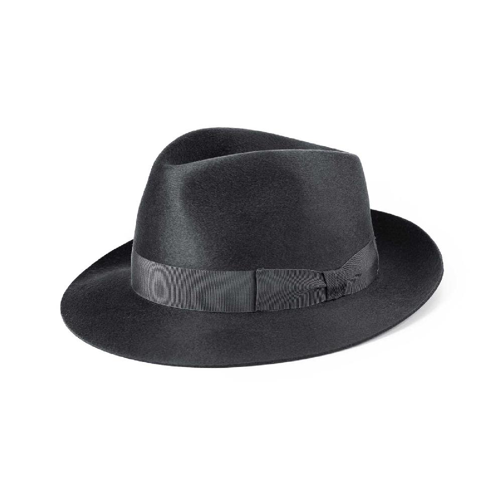 Rubinacci Fedora in cashmere fumo