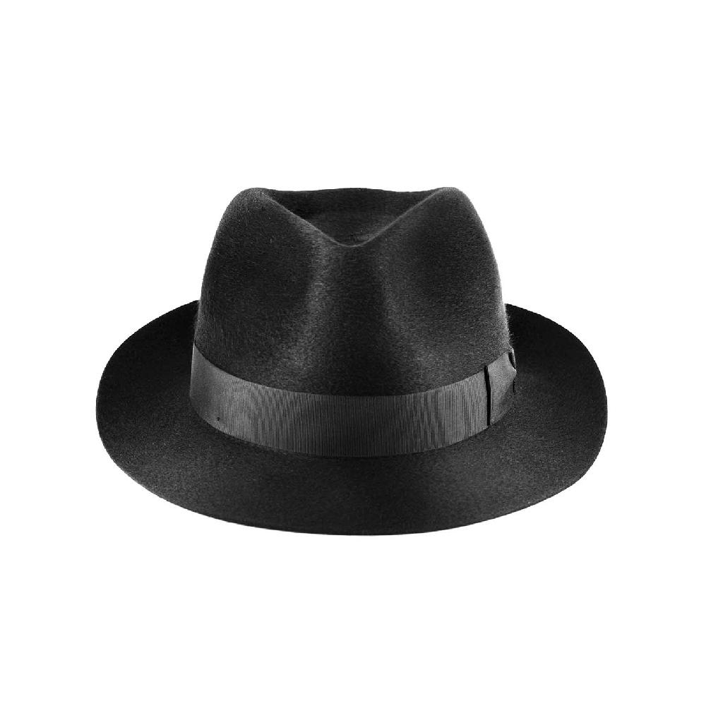 Rubinacci Fedora In Cashmere Nero