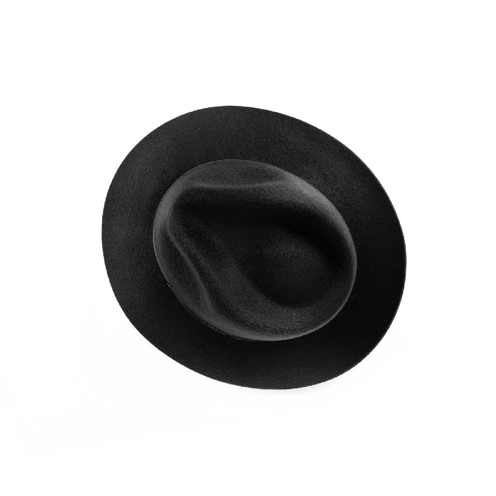 Rubinacci Fedora In Cashmere Nero