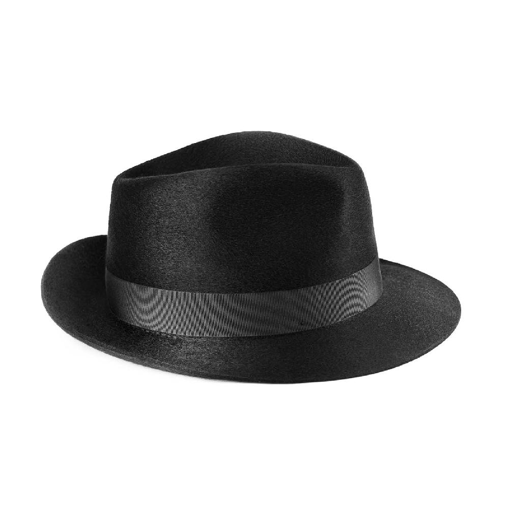 Rubinacci Fedora In Cashmere Nero
