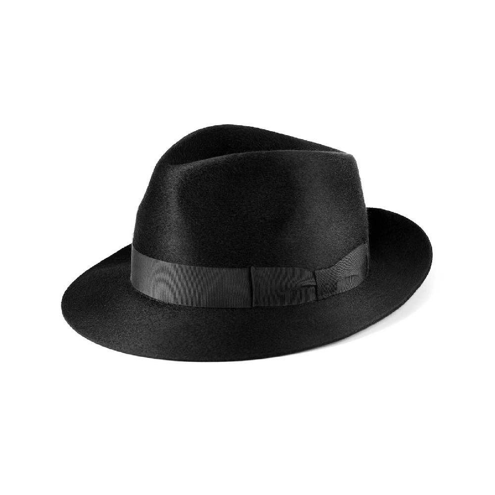 Rubinacci Fedora in cashmere nero