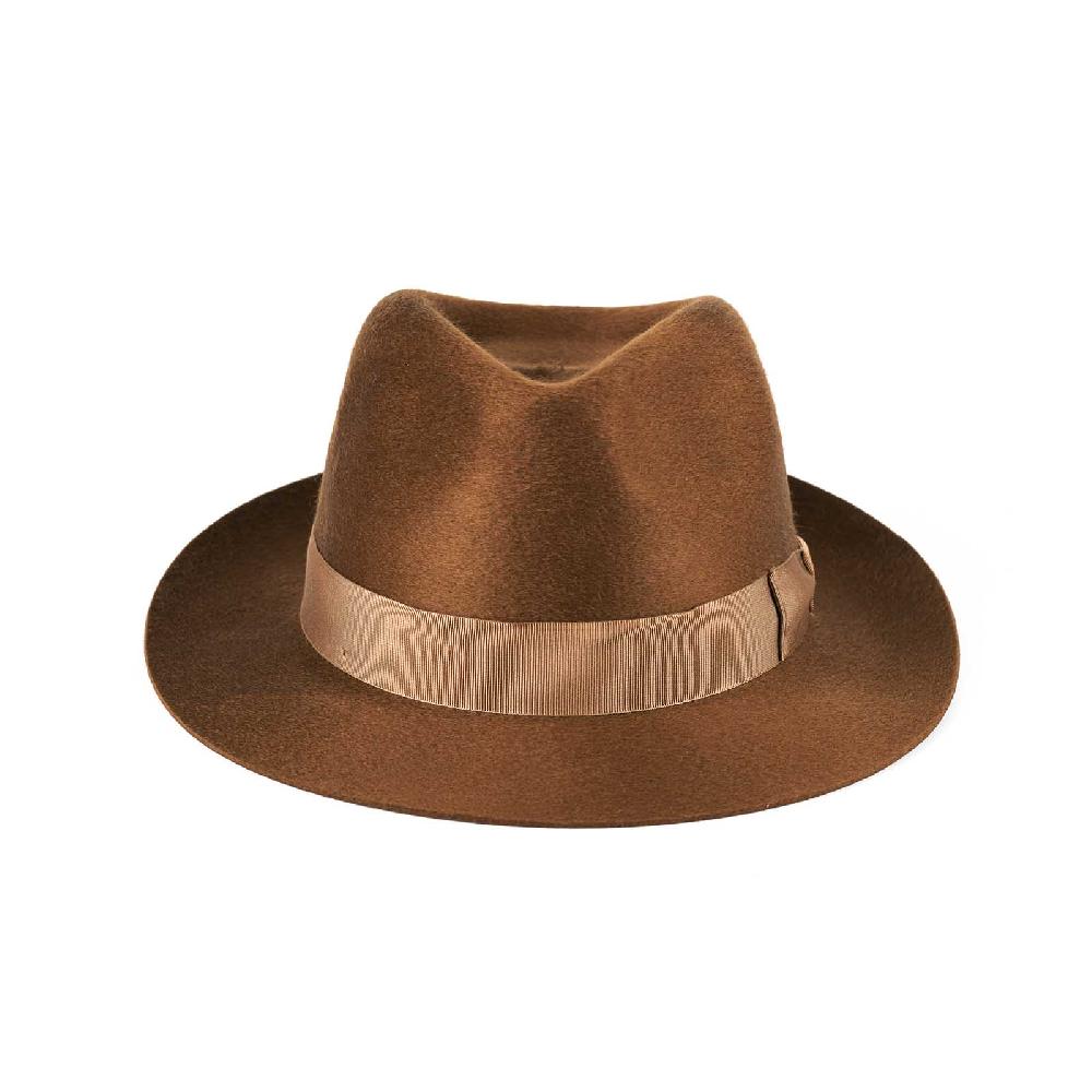Rubinacci Fedora In Cashmere Tabacco