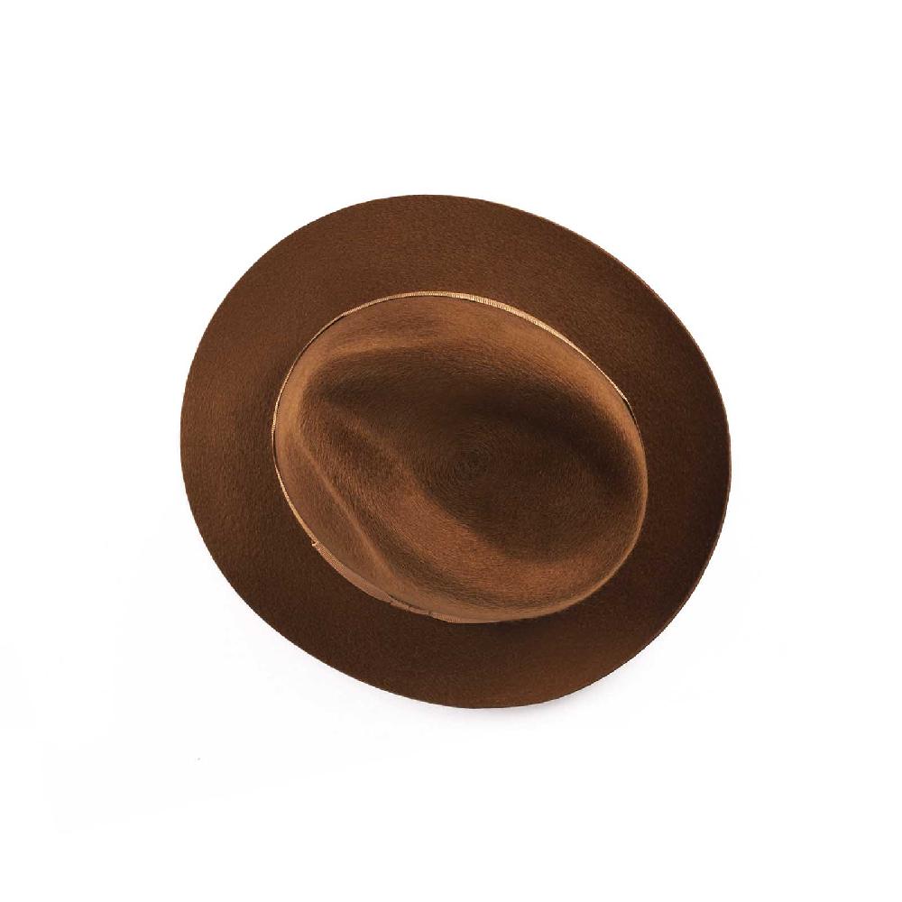 Rubinacci Fedora In Cashmere Tabacco