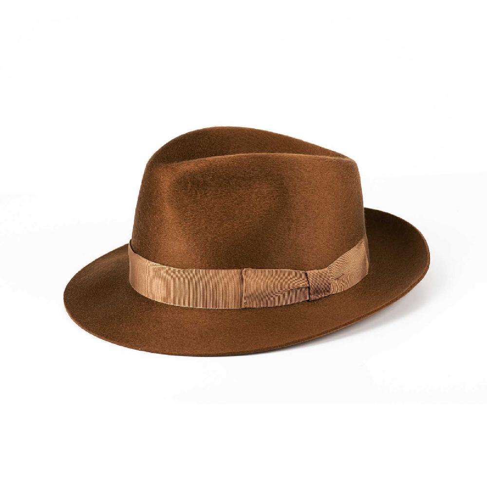 Rubinacci Fedora in cashmere tabacco