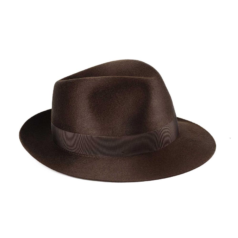 Rubinacci Fedora In Cashmere Testa Di Moro