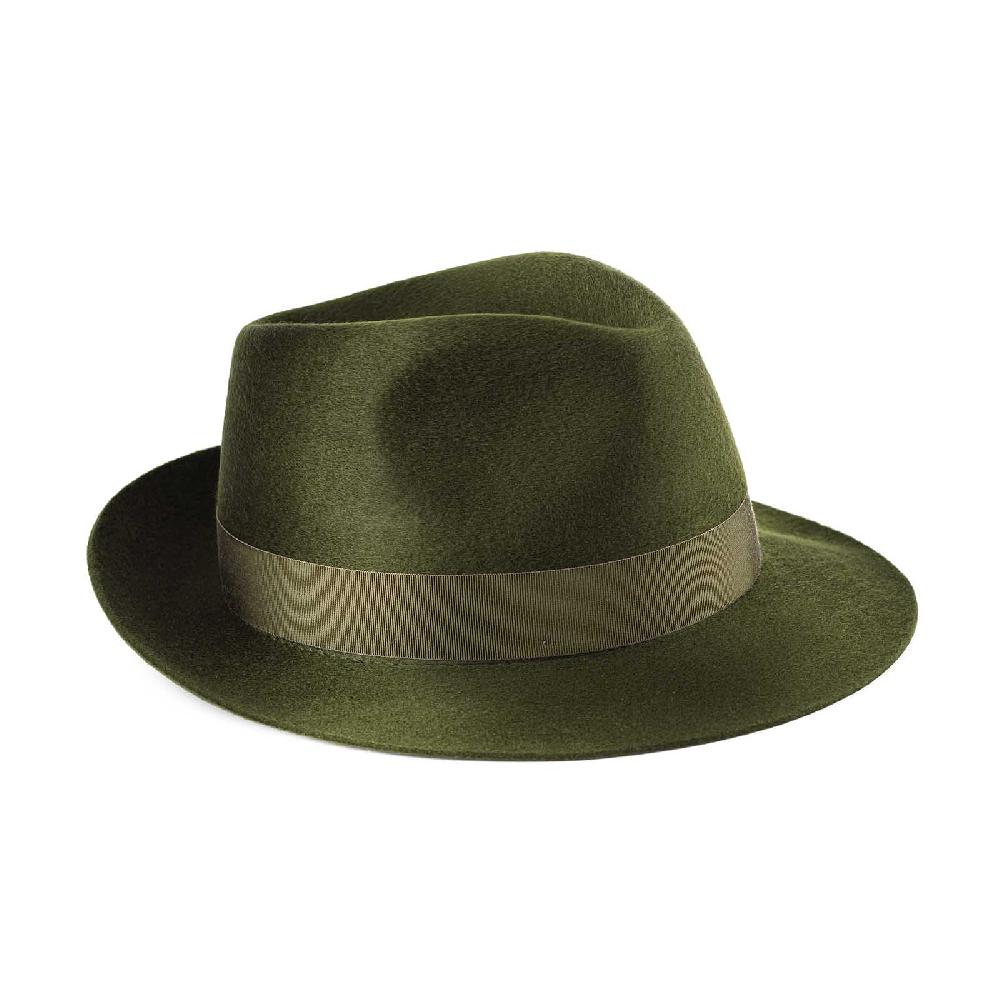 Rubinacci Fedora In Cashmere Verde