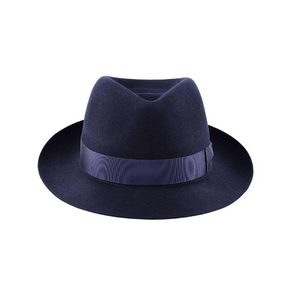Rubinacci Fedora In Lana Blu