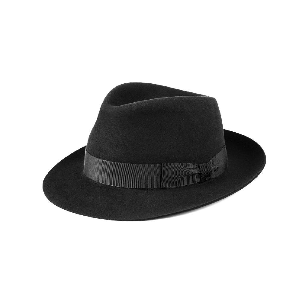 Rubinacci Fedora in lana nero