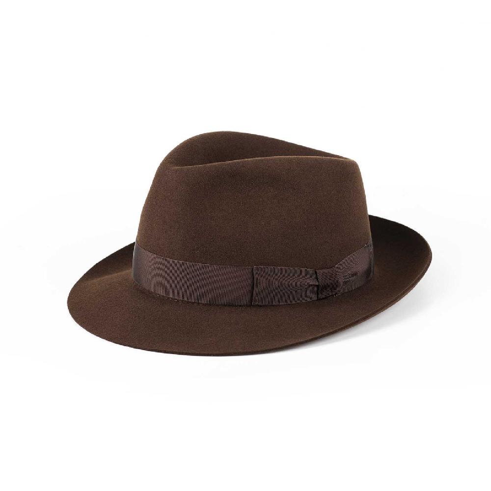 Rubinacci Fedora in lana testa di moro