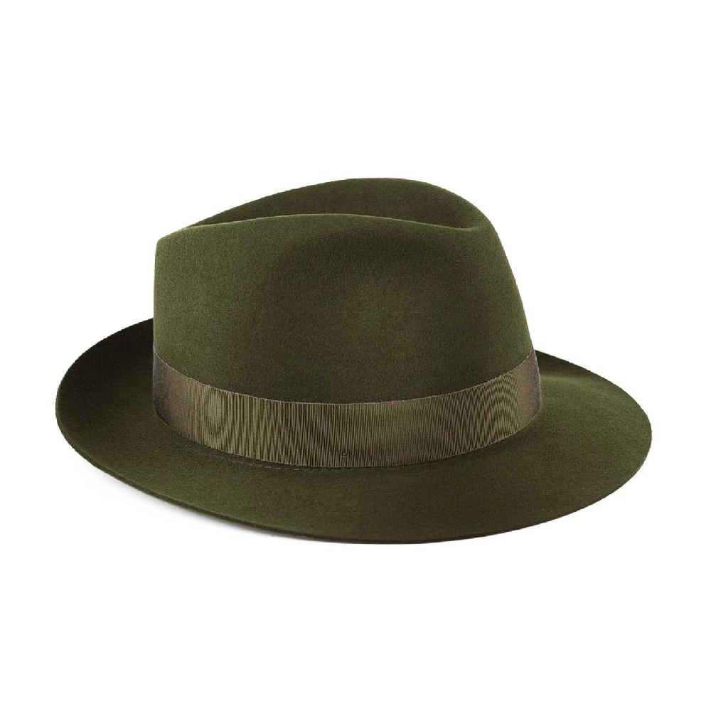 Rubinacci Fedora In Lana Verde