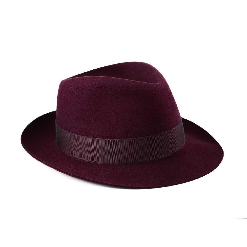 Rubinacci Fedora In Lana Vino