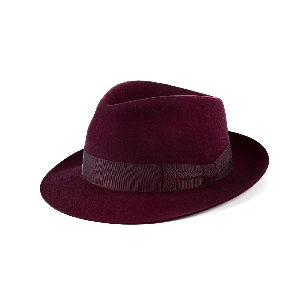 Rubinacci Fedora in lana vino