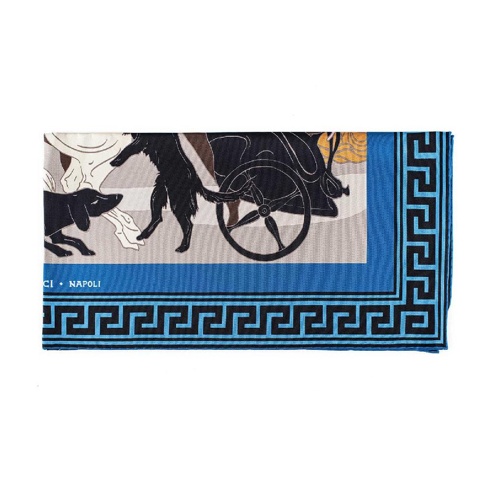 Rubinacci Foulard Artemide E Apollo Ceruleo
