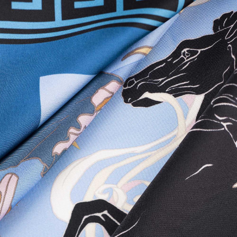 Rubinacci Foulard Artemide E Apollo Ceruleo