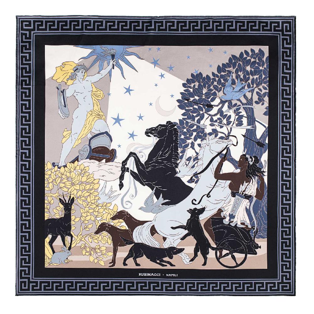 Rubinacci Foulard Artemide e Apollo grigio