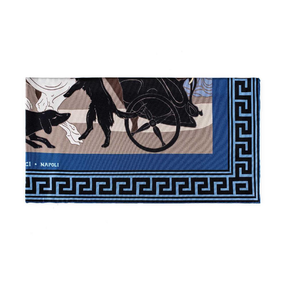 Rubinacci Foulard Artemide E Apollo Indaco