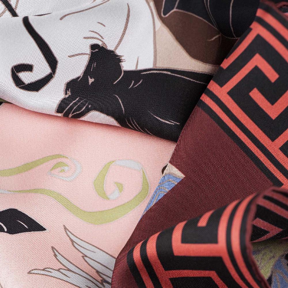 Rubinacci Foulard Artemide E Apollo Mattone