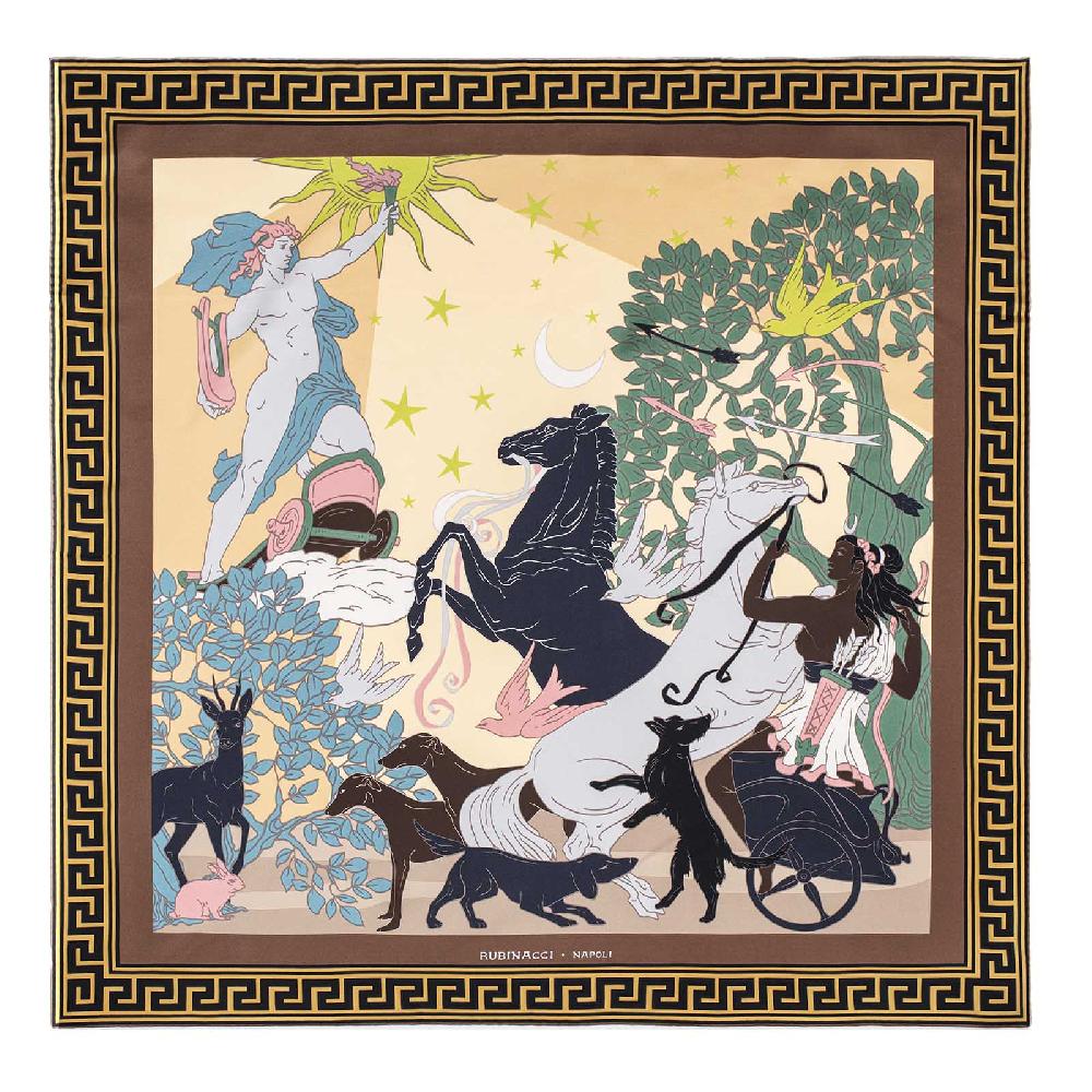 Rubinacci Foulard Artemide e Apollo ocra