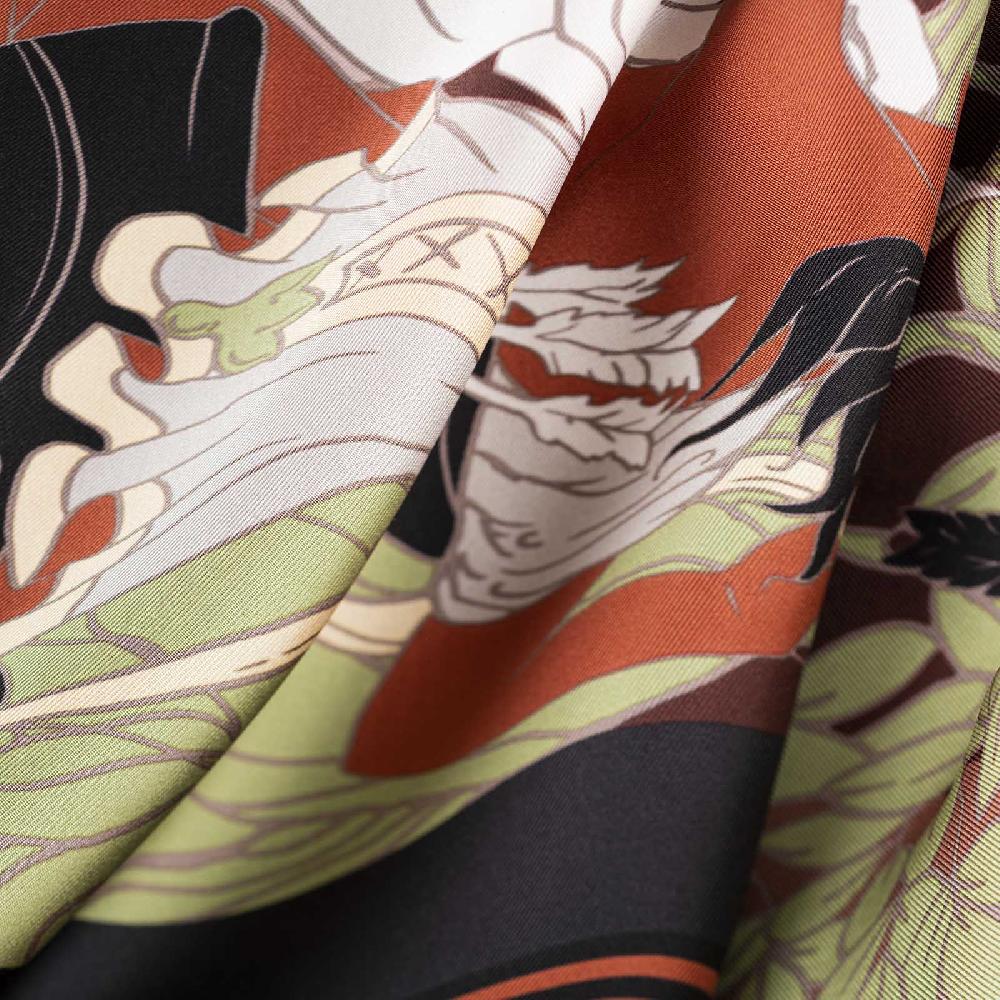 Rubinacci Foulard Artemide E Apollo Ruggine