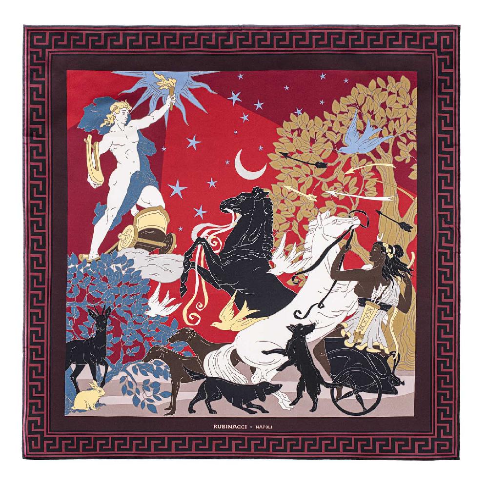 Rubinacci Foulard Artemide e Apollo vino