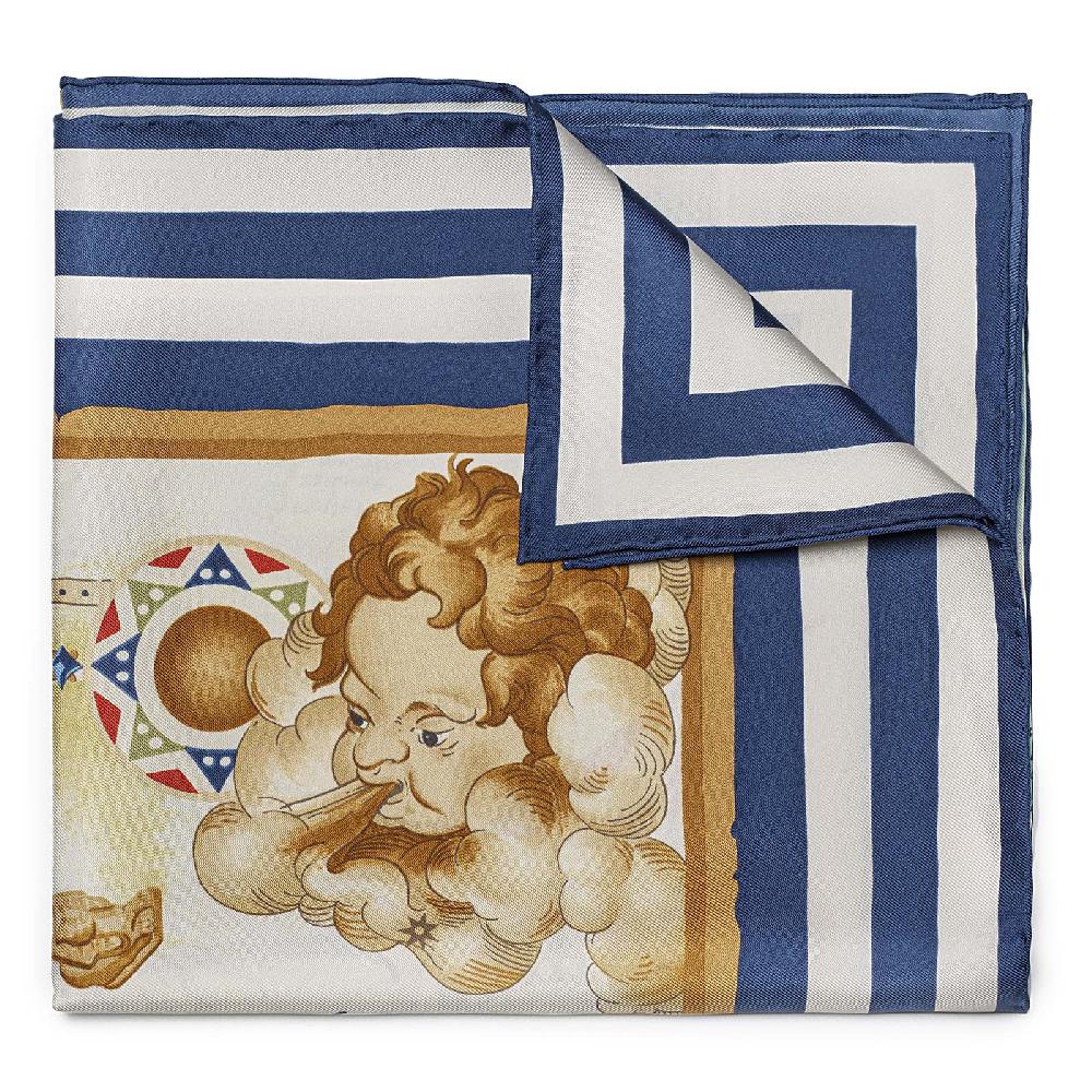 Rubinacci Foulard Mediterraneo Blu