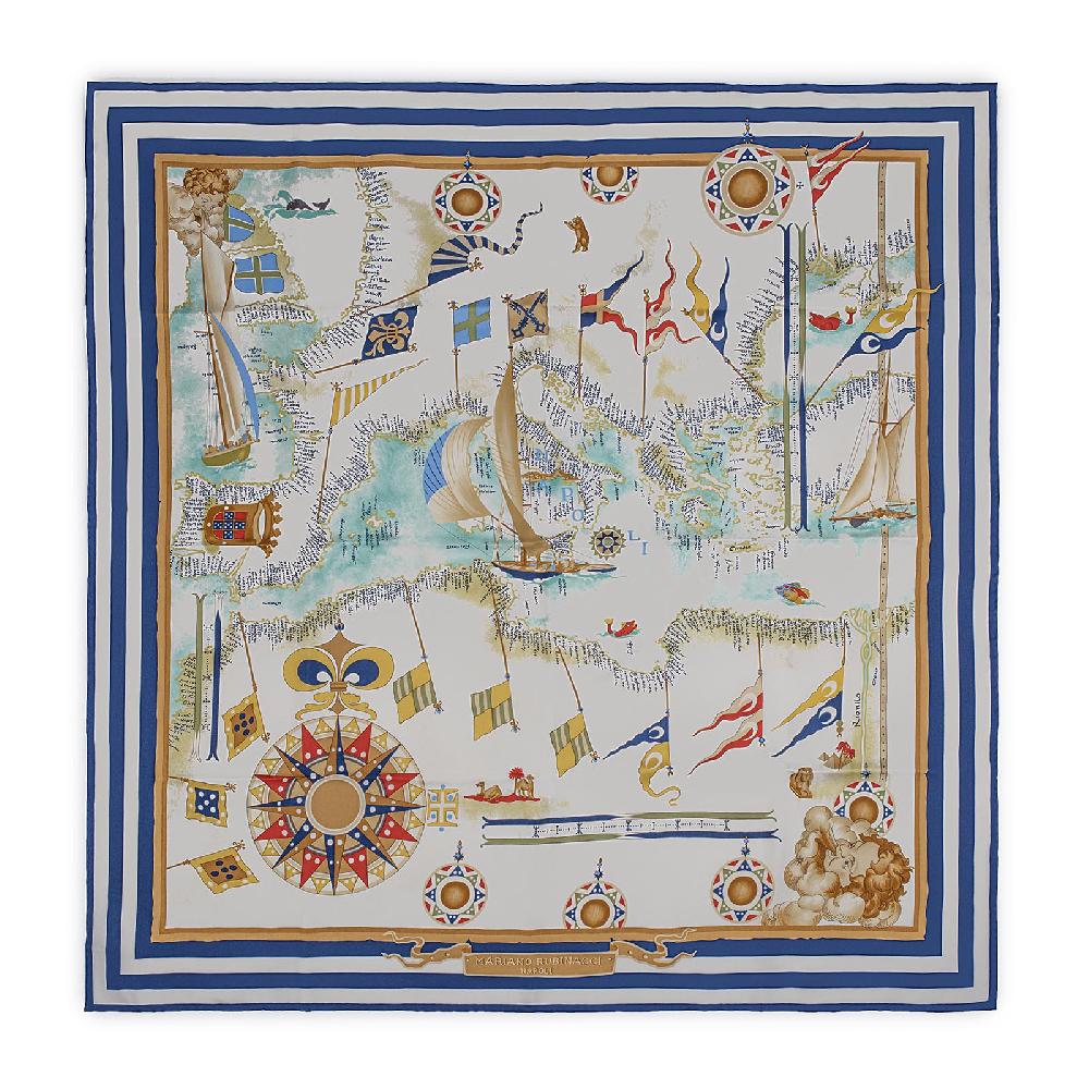 Rubinacci Foulard mediterraneo blu