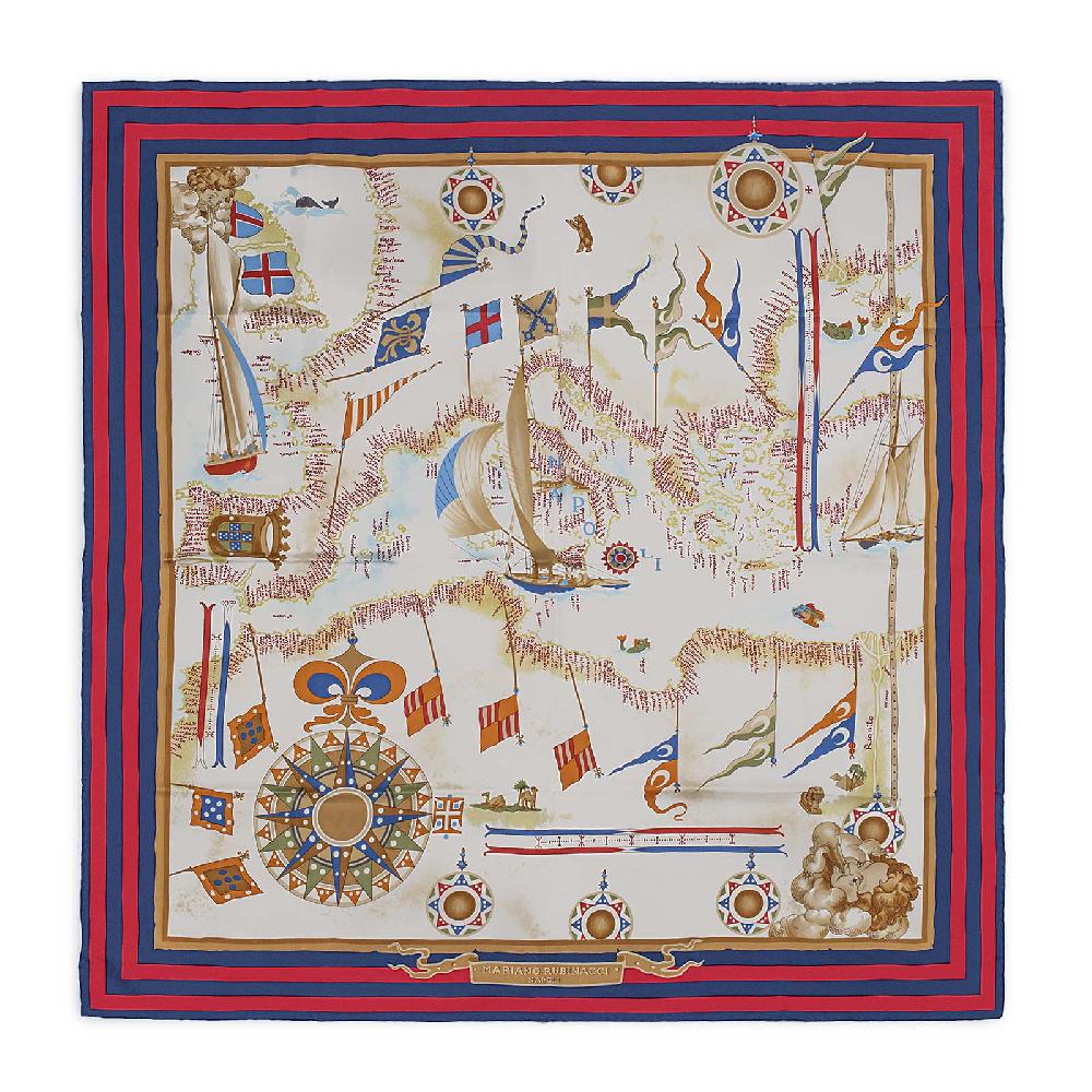 Rubinacci Foulard mediterraneo rosso