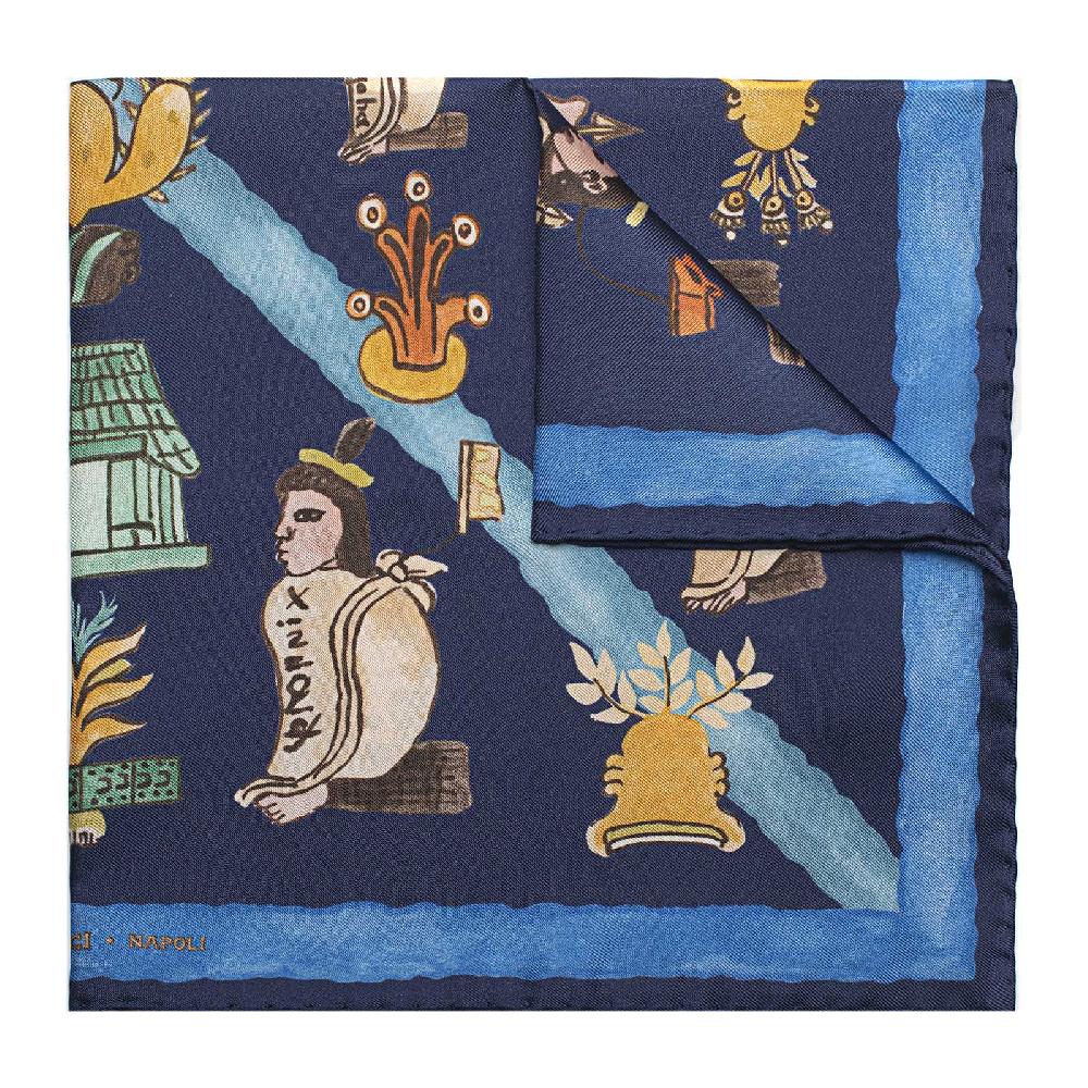 Rubinacci Foulard Mendoza Blu