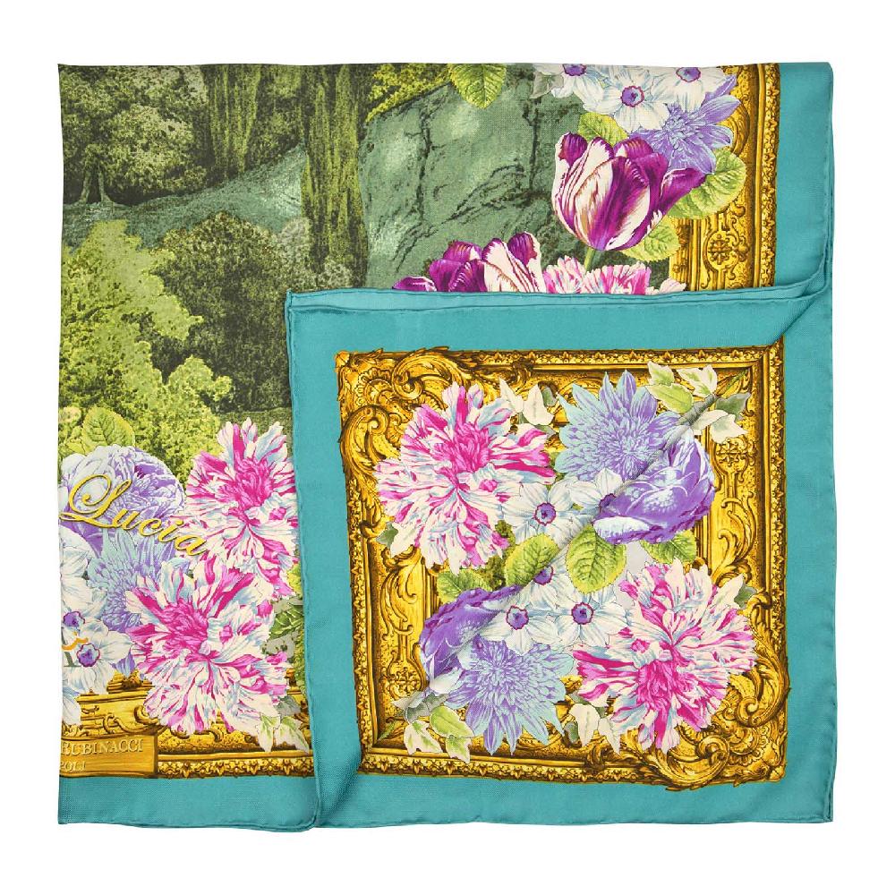 Rubinacci Foulard Villa Lucia Verde Acqua