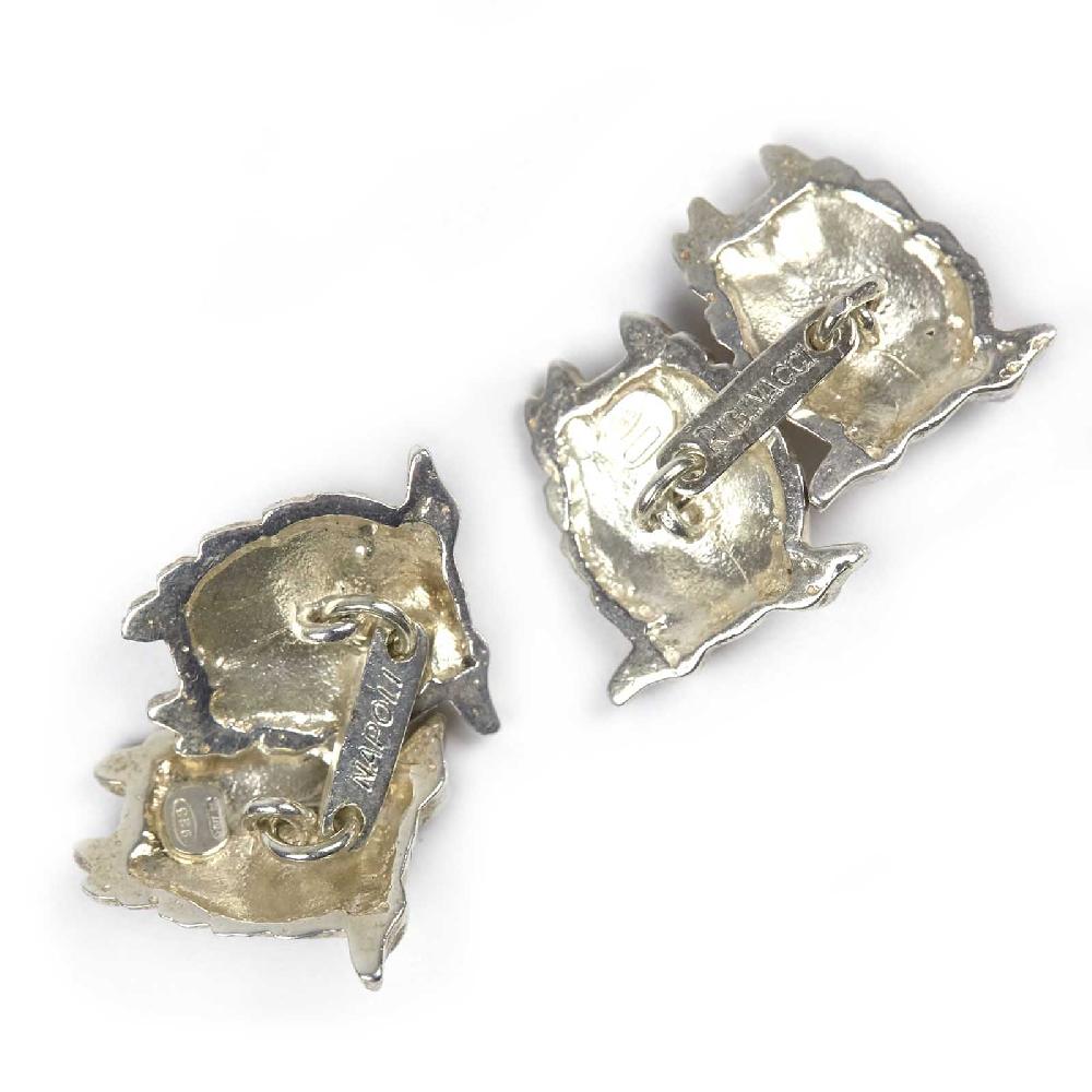 Rubinacci Gemelli Demone In Argento Con Zaffiri