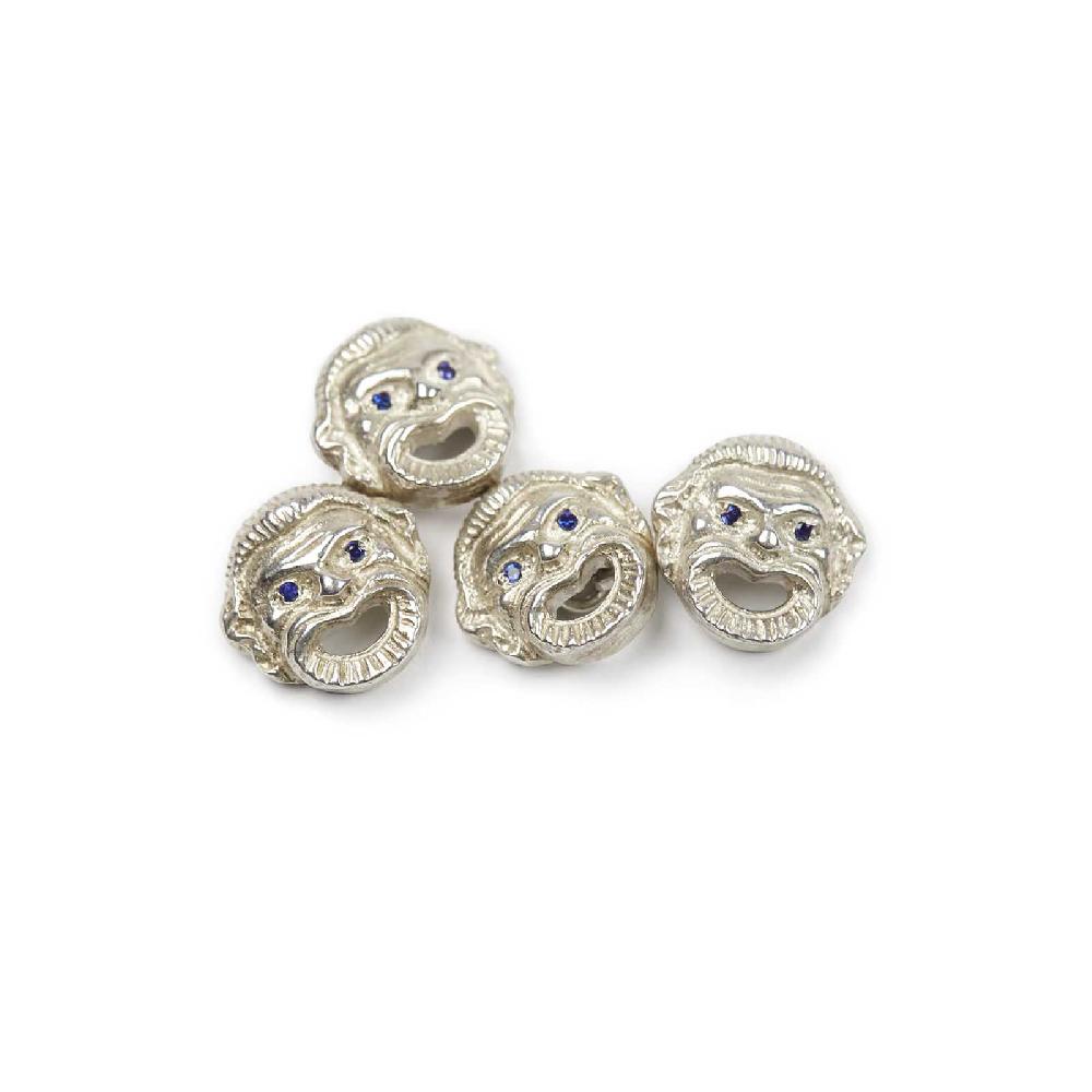 Rubinacci Gemelli maschere argento