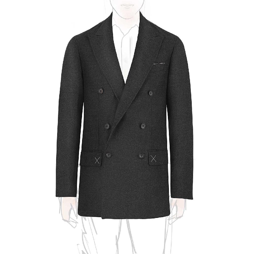 Rubinacci Giacca in flanella grigia