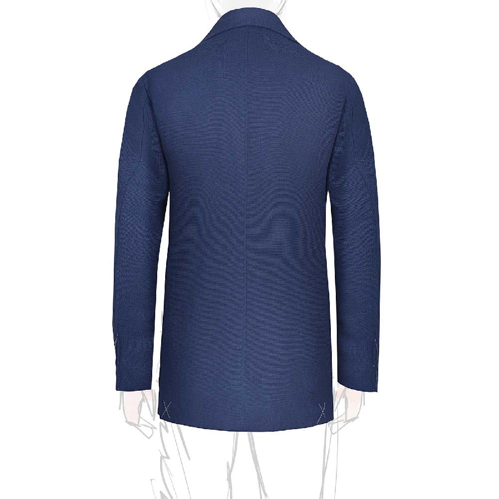 Rubinacci Giacca In Lana Blu Super Leggera