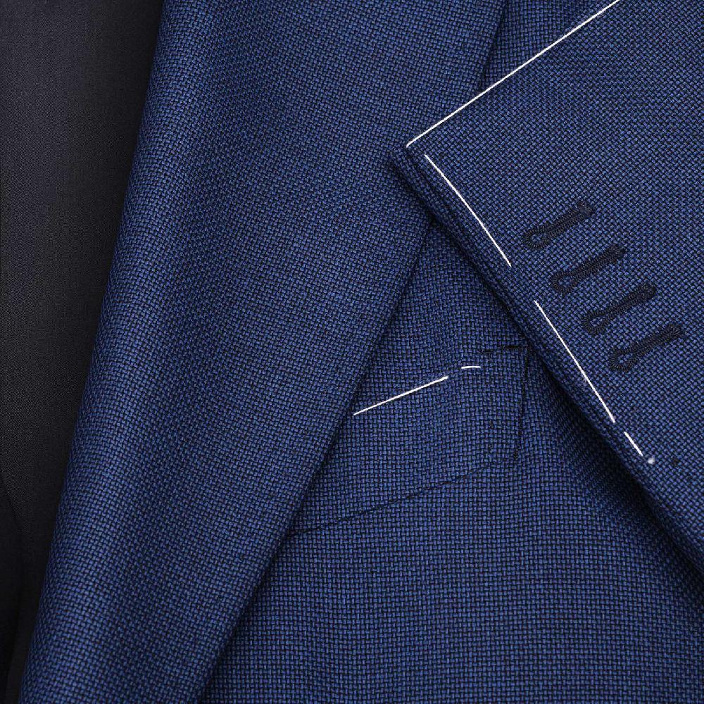 Rubinacci Giacca In Lana Blu Super Leggera