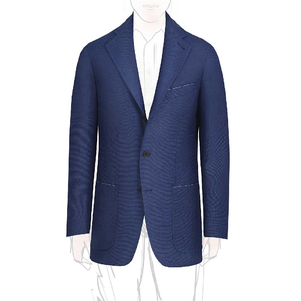 Rubinacci Giacca in lana blu super leggera