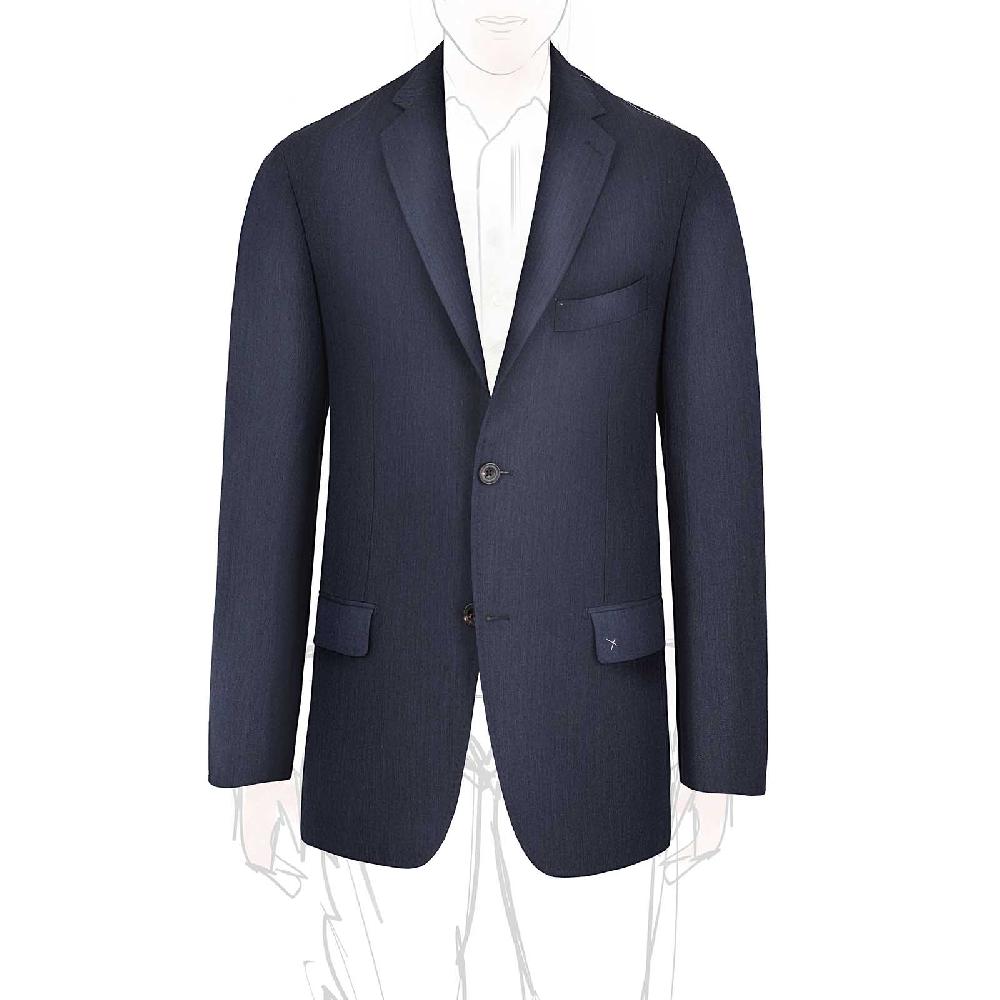 Rubinacci Giacca in lana e mohair blu