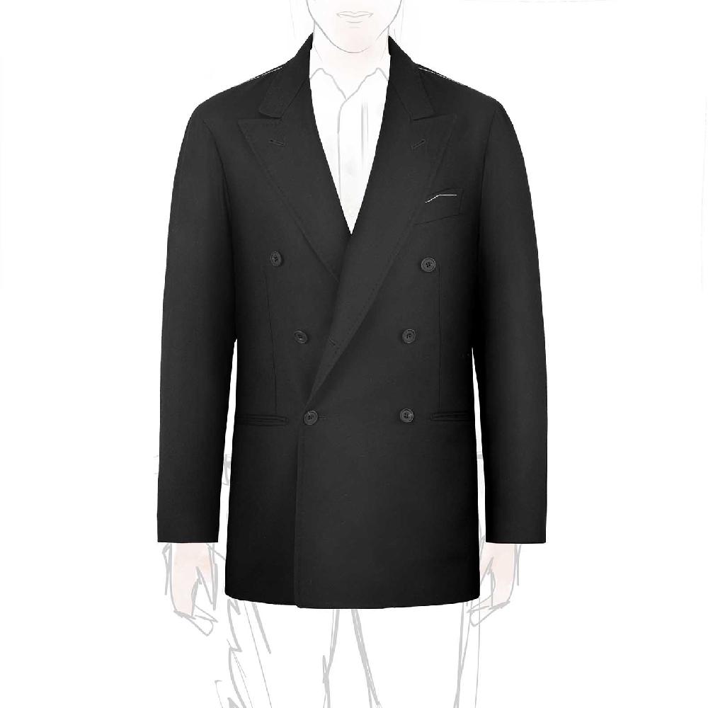 Rubinacci Giacca in lana nera