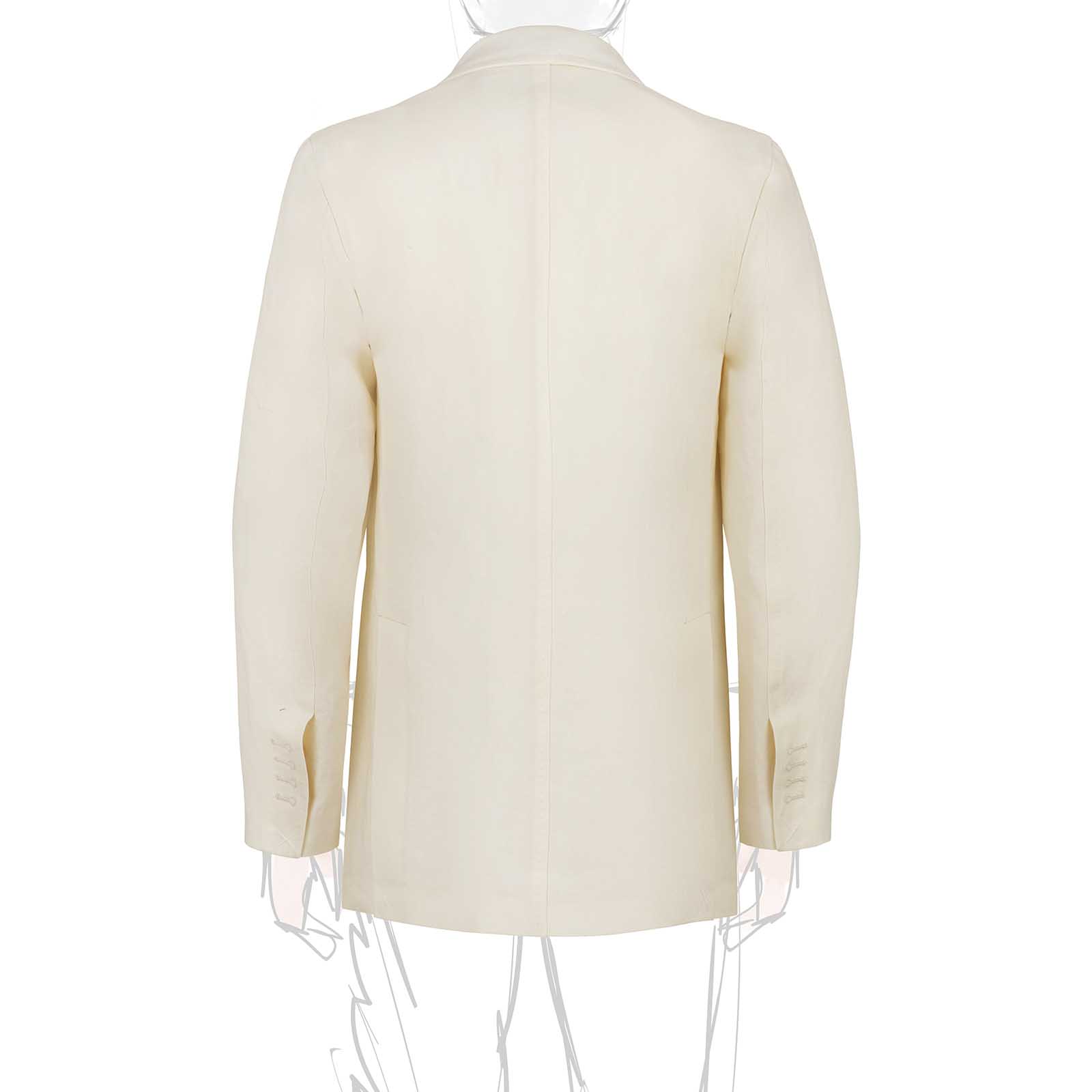 Rubinacci Giacca In Lino Bianco