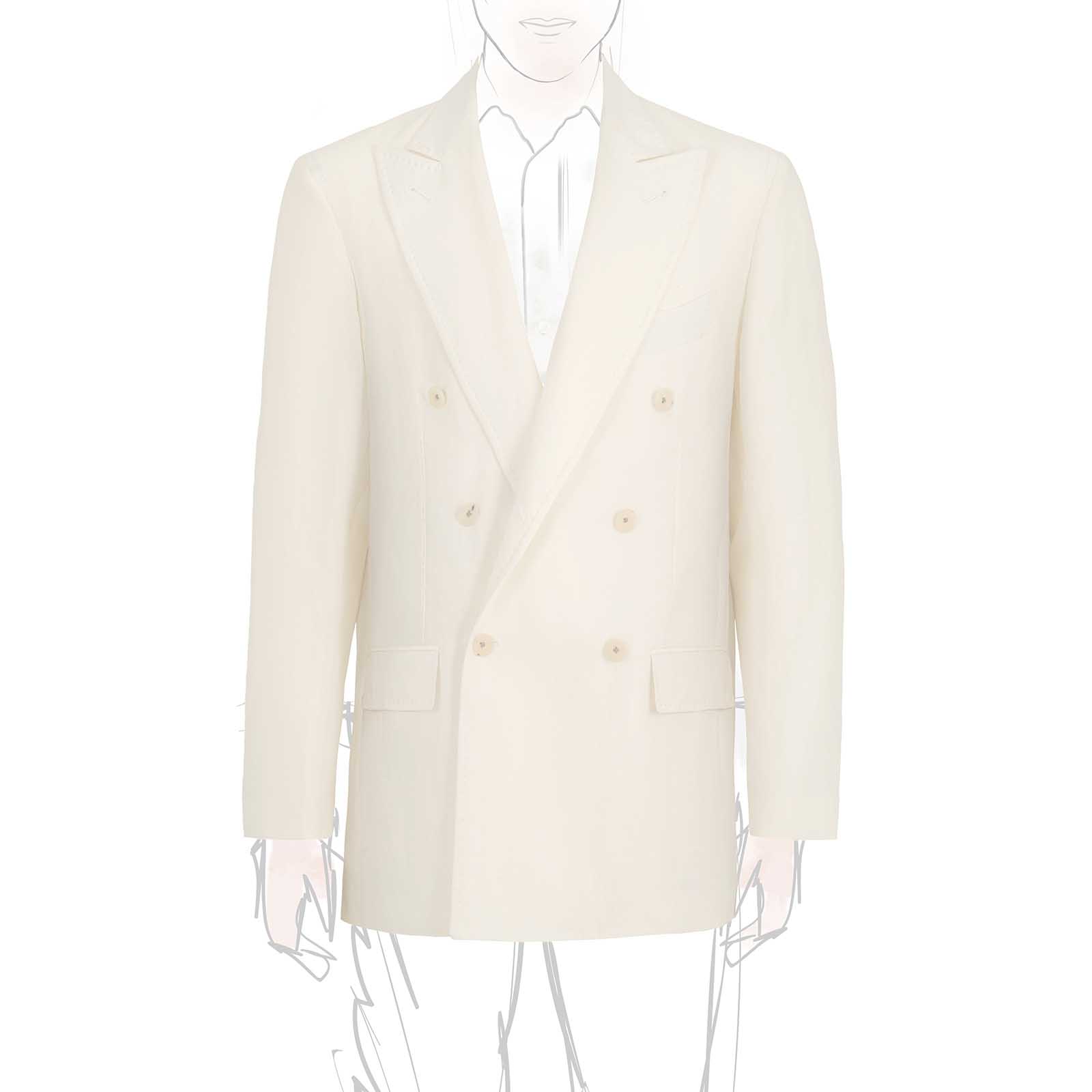 Rubinacci Giacca in lino bianco