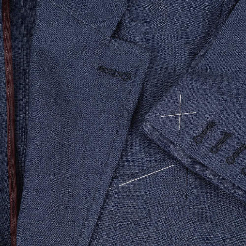 Rubinacci Giacca In Lino Blu