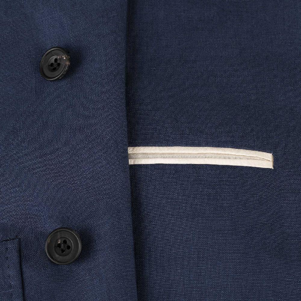 Rubinacci Giacca In Lino Blu