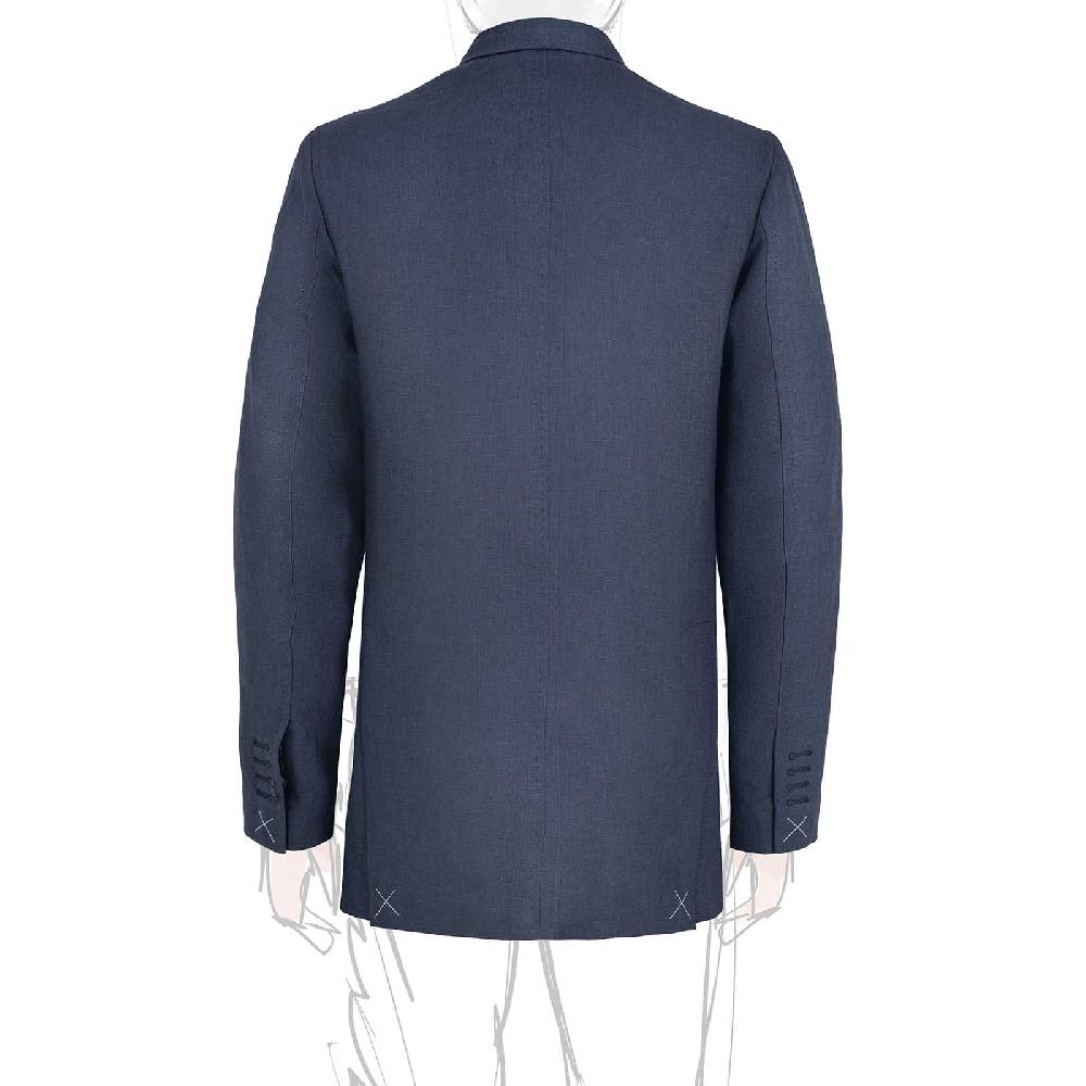 Rubinacci Giacca In Lino Blu