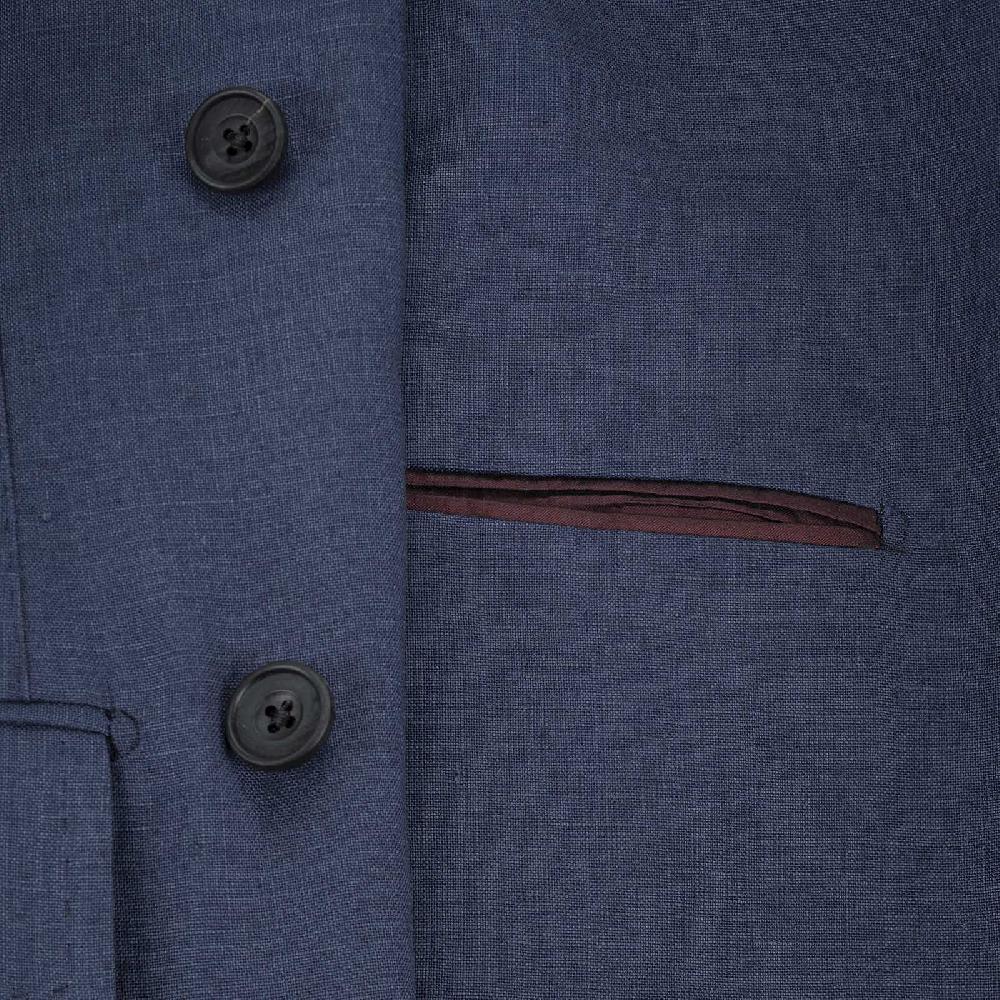 Rubinacci Giacca In Lino Blu