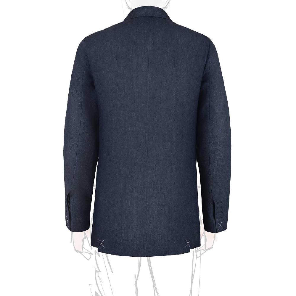 Rubinacci Giacca In Lino Blu