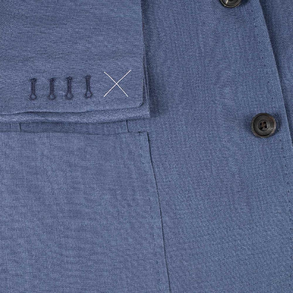 Rubinacci Giacca In Lino Denim