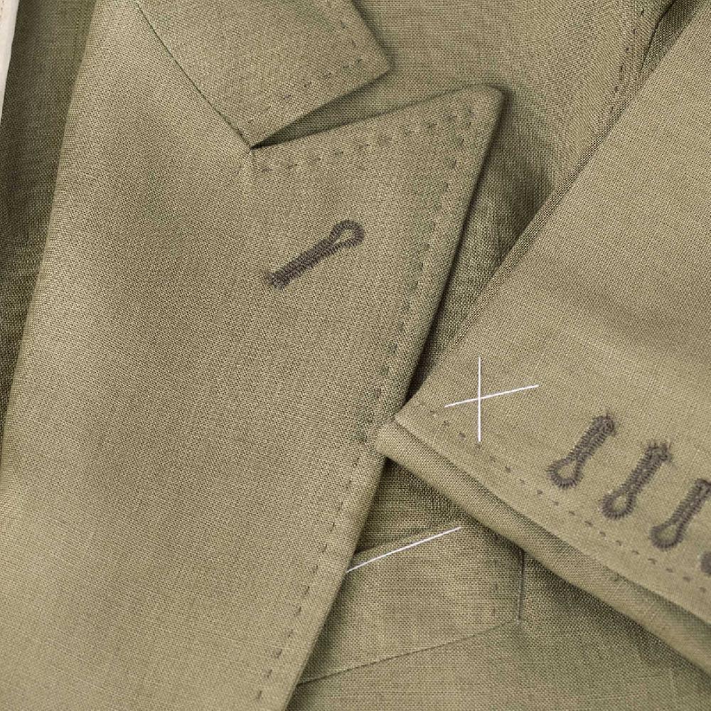 Rubinacci Giacca In Lino Oliva