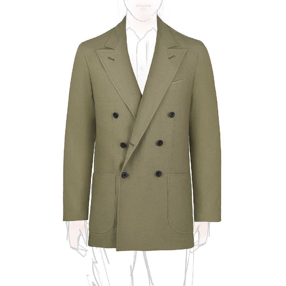 Rubinacci Giacca in lino oliva