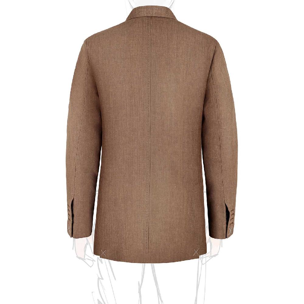 Rubinacci Giacca In Lino Tabacco